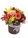 Cesto di fiori misto colorato