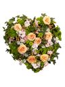 Cuore di fiori funebre