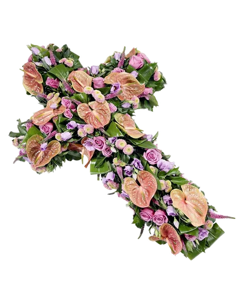 Croce di fiori con